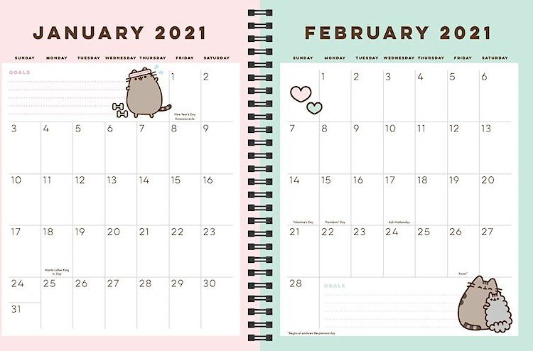 Pusheen 16-Month 2020-2021 Weekly/Monthly Planner - Chewy.com