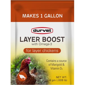 Durvet Layer Boost Omega-3 Poultry Supplement, 4-g, 40 count