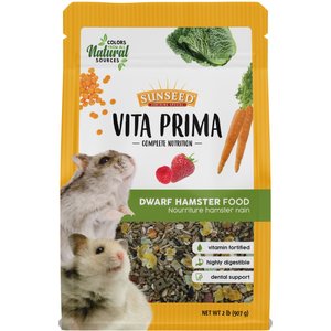 Sunseed Vita Prima Dwarf Hamster Food, 2-lb bag