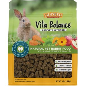 Sunseed Vita Balance Adult Rabbit Food, 4-lb bag 