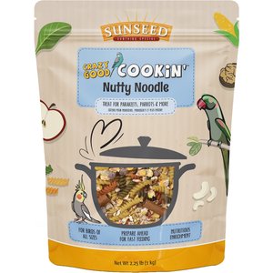 Sunseed Crazy Good Cookin' Nutty Noodle Cookable Bird Treat, 2.25-lb bag