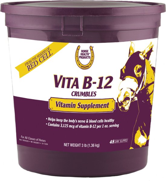 Horse Health Products Vita B-12 Crumbles Horse Supplement, 3-lb bucket slide 1 of 8