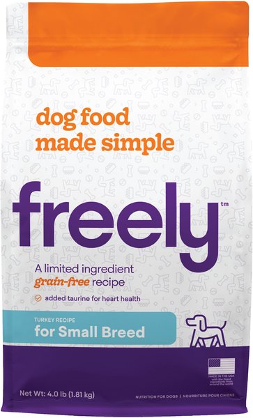 Freely Turkey Recipe Small Breeds Limited Ingredient Grain-Free Dry Dog Food, 4-lb bag slide 1 of 8