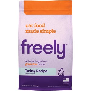 Freely Turkey Recipe Limited Ingredient Grain-Free Dry Cat Food, 4-lb bag
