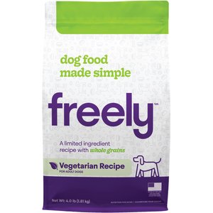 Freely Vegetarian Recipe Limited Ingredient Whole Grain Dry Dog Food, 4-lb bag