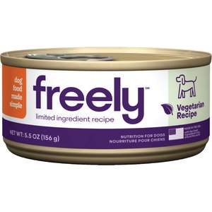 Freely Vegetarian Recipe Limited Ingredient Grain-Free Wet Dog Food, 5.5-oz can, 12 count