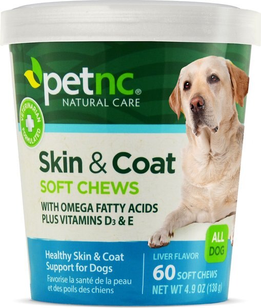 PetNC Natural Care Skin & Coat Soft Chews Dog Supplement, 60 count slide 1 of 7