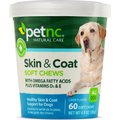 PetNC Natural Care Skin & Coat Soft Chews Dog Supplement, 60 count