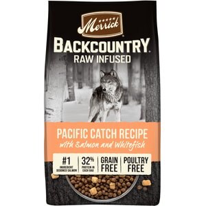 Merrick Backcountry Raw Infused Grain-Free Chicken-Free Pacific Catch Recipe Dry Dog Food, 20-lb bag