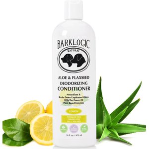 BarkLogic Aloe & Flaxseed Deodorizing Lemon Dog Conditioner, 16-oz bottle