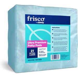 Frisco Extra Large Non-Skid Ultra Premium Dog Training & Potty Pads, 28 x 34-in, 21 count, Unscented