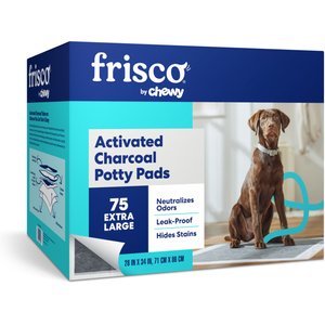 Frisco Extra Large Charcoal Dog Training & Potty Pads, 28 x 34-in, 75 count, Unscented