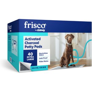 Frisco Extra Large Charcoal Dog Training & Potty Pads, 28 x 34-in, 40 count, Unscented