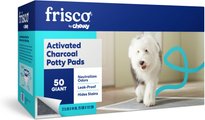 Frisco Giant Charcoal Dog Training & Potty Pads, 27.5 x 44-in, 50 count, Unscented
