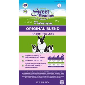 Sweet Meadow Farm Rabbit Pellets Premium Timothy Blend Rabbit Food, 20-lb bag