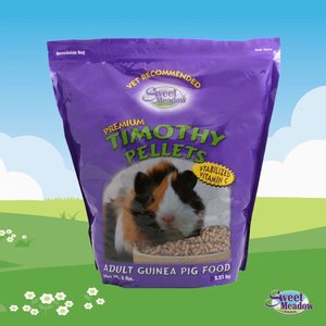 Sweet Meadow Farm Premium Timothy Pellets Adult Guinea Pig Food, 5-lb bag