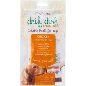 Caru Daily Dish Smoothies Chicken Flavored Lickable Dog Treats, 0.5-oz tube, 4 count
