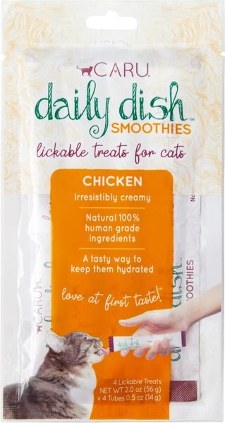 Caru Daily Dish Smoothies Chicken Flavored Lickable Cat Treats, 0.5-oz tube, 4 count slide 1 of 5
