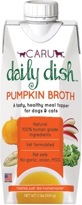 Caru Daily Dish Pumpkin Broth Human-Grade Dog & Cat Wet Food Topper, 1.1-lb bottle, slide 1 of 1