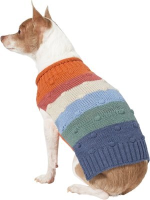 Wagatude Multi-Colored Chunky Bobble Striped Dog Sweater, slide 1 of 1