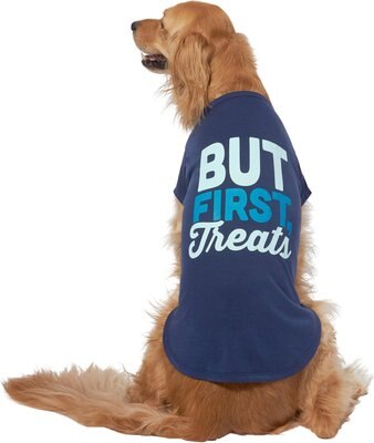 Wagatude Blue But First Treats Dog T-Shirt, slide 1 of 1