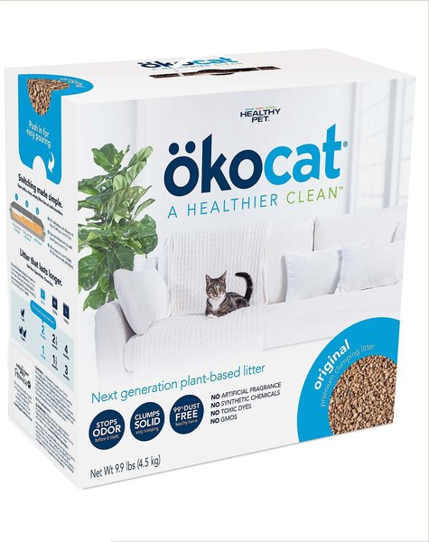 Okocat Original Premium Wood Clumping Cat Litter, 9.9-lb box slide 1 of 10