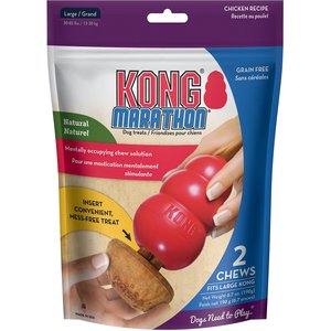 KONG Marathon Chicken Recipe Grain-Free Dog Chew Large Treats, 2 count