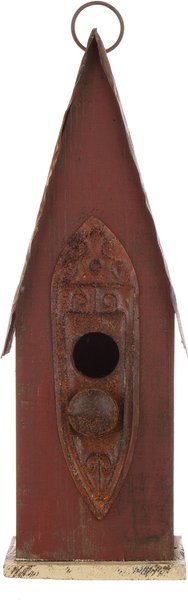 Glitzhome Distressed Solid Wood Bird House, 13.23-in slide 1 of 4