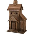 Glitzhome Extra-Large Rustic Wood Natural Bird House, 24.02-in