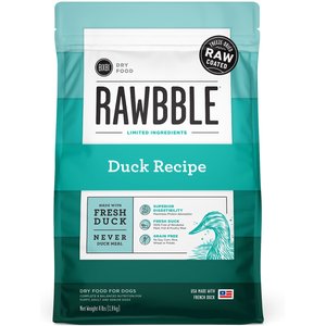BIXBI RAWBBLE Fresh Duck Recipe Limited Ingredient Grain-Free Dry Dog Food, 4-lb bag