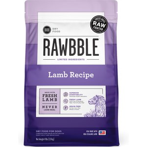 BIXBI RAWBBLE Fresh Lamb Recipe Limited Ingredient Grain-Free Dry Dog Food, 4-lb bag