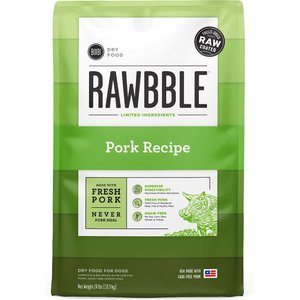 BIXBI RAWBBLE Fresh Pork Recipe Limited Ingredient Grain-Free Dry Dog Food, 4-lb bag