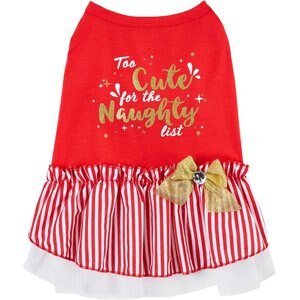 Frisco Too Cute for the Naughty List Dog & Cat Dress, Small