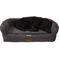 3 Dog Pet Supply EZ Wash Headrest Personalized Bolster Dog Bed w/Removable Cover, Slate, Large