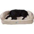 3 Dog Pet Supply EZ Wash Premium Personalized Orthopedic Bolster Dog Bed w/Removable Cover, Natural, Small