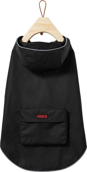 KONG Packable Dog Raincoat, Black, Medium slide 1 of 4