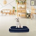 Moots Zen Organic Cotton Pillow Dog & Cat Bed, Navy Blue, Small