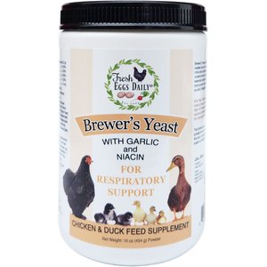 Fresh Eggs Daily Brewers Yeast with Garlic Chicken & Duck Feeding Supplement, 16-oz jar