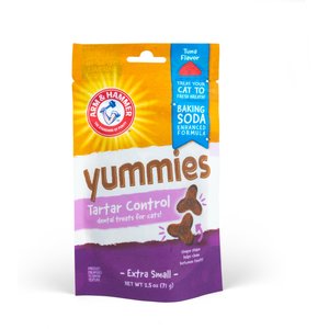 Arm & Hammer Yummies Tartar Control Extra Small Tuna Flavor Cat Dental Treats, 2.5-oz bag
