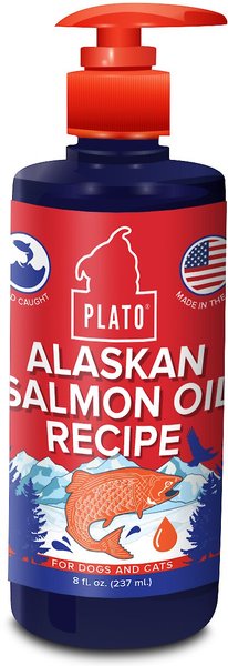 Plato Wild Alaskan Salmon Oil Dog & Cat Supplement, 8-oz bottle slide 1 of 3