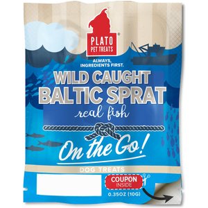 Plato Wild Caught Baltic Sprat Dog Treats, 0.35-oz  bag