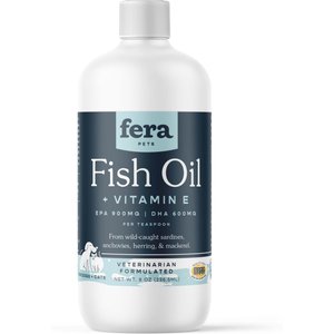 Fera Pet Organics Fish Oil + Vitamin E Dog Supplement, 8-oz bottle