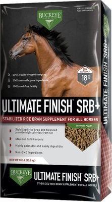 Buckeye Nutrition Ultimate Finish SRB+ Stabilized Rice Bran Pellets Horse Supplement, slide 1 of 1