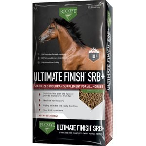 Buckeye Nutrition Ultimate Finish SRB+ Stabilized Rice Bran Pellets Horse Supplement, 30-lb bag