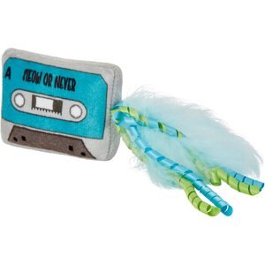 Frisco Retro Cassette Plush Kicker Cat Toy with Catnip