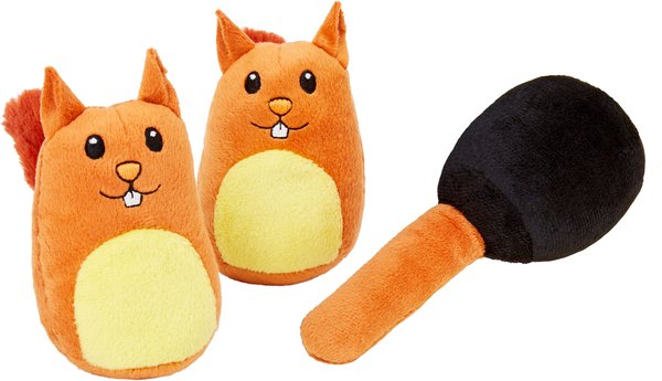 Frisco Retro Smack-a-Squirrel Hide & Seek Plush Puzzle Squeaky Dog Toy Refill, 3 count slide 1 of 4