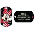 Quick-Tag Disney Minnie Mouse Personalized Dog & Cat ID Tag, Large, Military Black