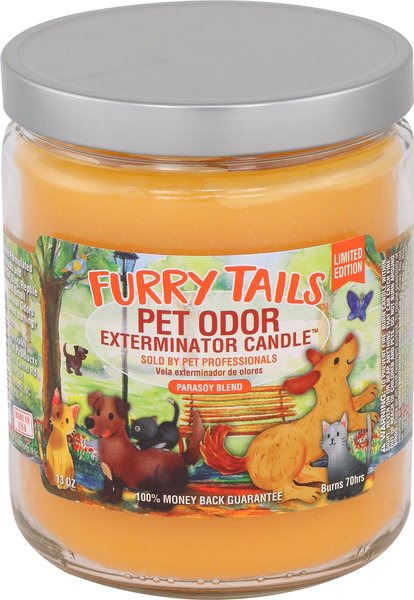 Pet Odor Exterminator Furry Tails Deodorizing Dog & Cat Candle, 13-oz jar slide 1 of 2