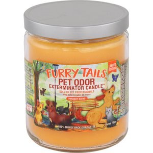 Pet Odor Exterminator Furry Tails Deodorizing Dog & Cat Candle, 13-oz jar
