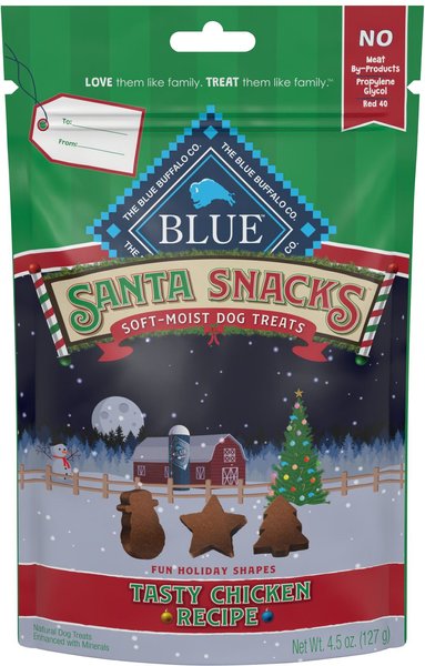 Blue Buffalo Santa Snacks Tasty Chicken Recipe Soft-Moist Dog Treats, 4.5-oz bag slide 1 of 5